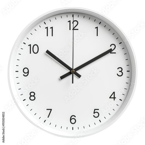 wall clock isolated on transparent white background, clipping path