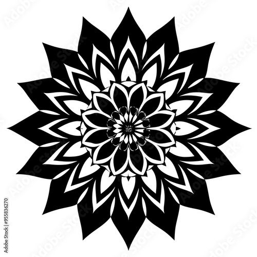 mandala silhouette vector illustration