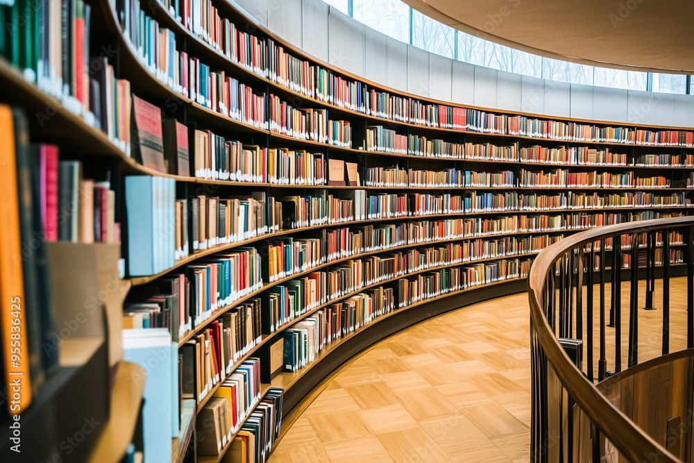 Fototapeta premium 図書館のインテリア
