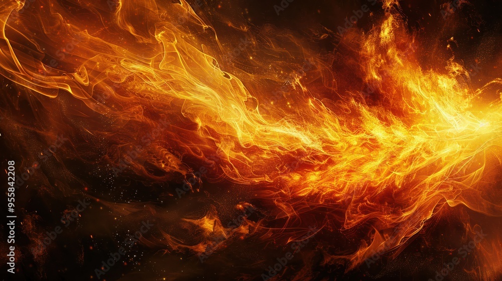 Elijahs chariot of fire with digital flames ascending to heaven Elijahs chariot of fire with digital flames ascending to heaven