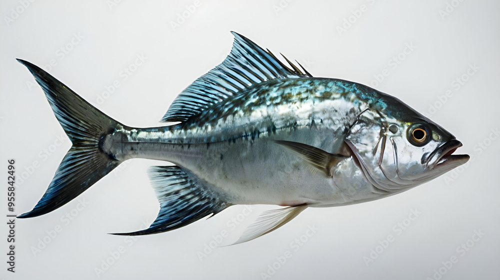 Obraz premium Trevally fish on white background