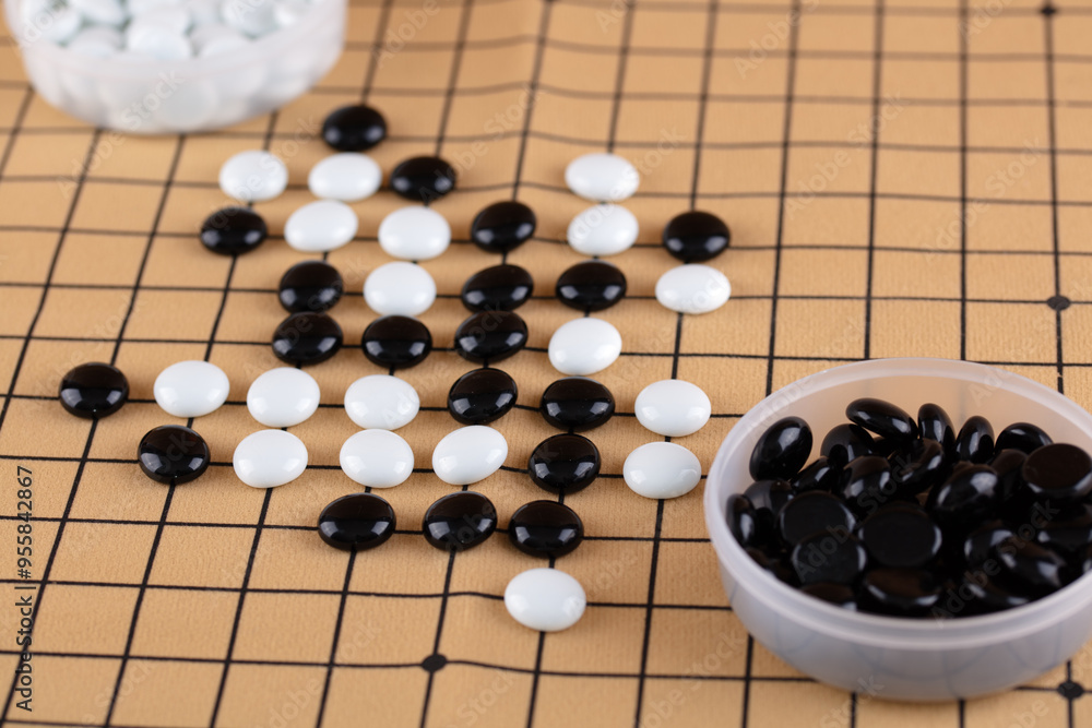 Traditional Chinese Go game