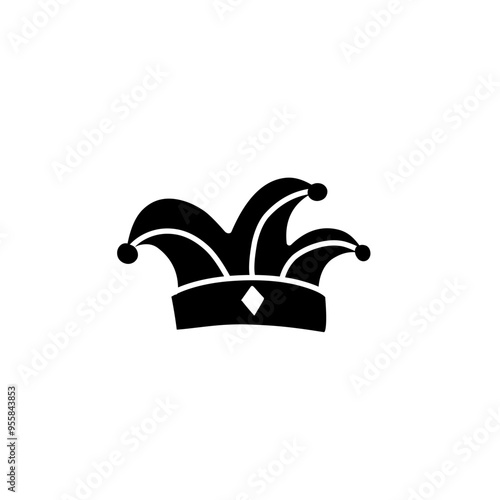 jester hat silhouette icon