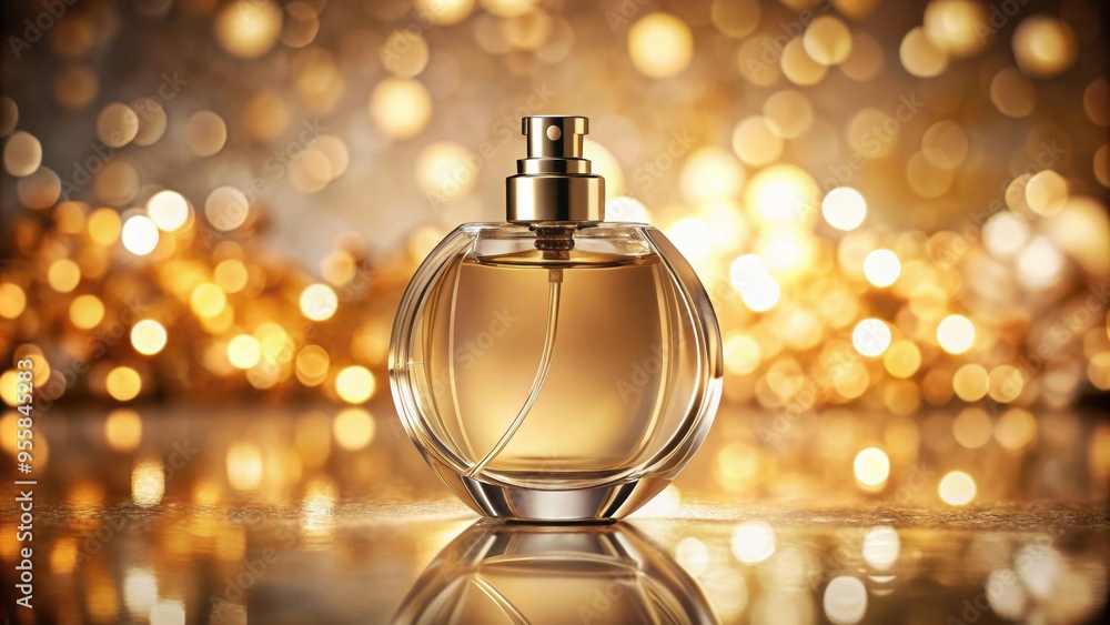 Elegant perfume bottle illuminated in soft, romantic light , luxury, fragrance, scent, design, elegance, glass, cosmetic Elegant perfume bottle illuminated in soft, romantic light , luxury, fragrance, scent, design, elegance, glass, cosmetic