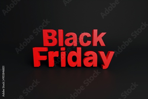 Black Friday written in bold red letters on a black background