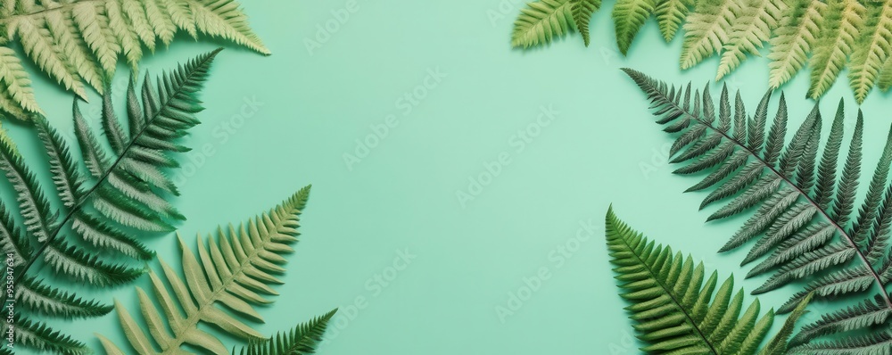 A detailed illustration of ferns with intricate leaf patterns, botanicals, ferns, detailed A detailed illustration of ferns with intricate leaf patterns, botanicals, ferns, detailed