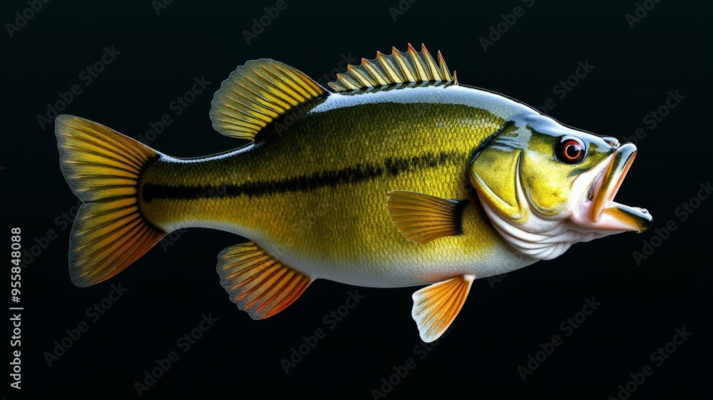 A large fish with a mouth open is shown in black and white A large fish with a mouth open is shown in black and white