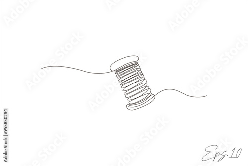 continuous line of thread rolls