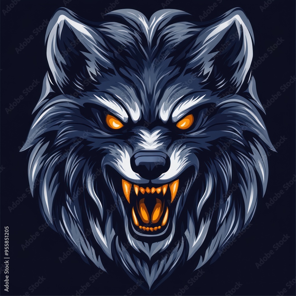Fototapeta premium Intense Wolf Illustration