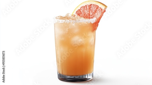Wallpaper Mural Glass of Icy Grapefruit Juice with a Sliced Grapefruit Garnish Torontodigital.ca