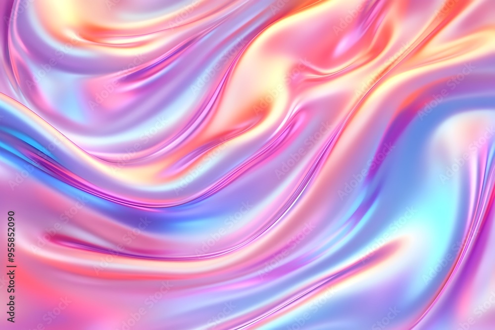 Obraz premium Mesmerizing Swirls of Luminous Hues in an Abstract Fluid Pattern