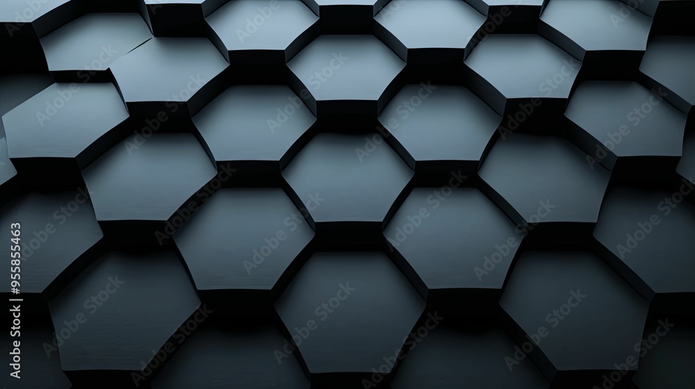 Abstract Dark Grey Hexagonal Pattern Background Abstract Dark Grey Hexagonal Pattern Background