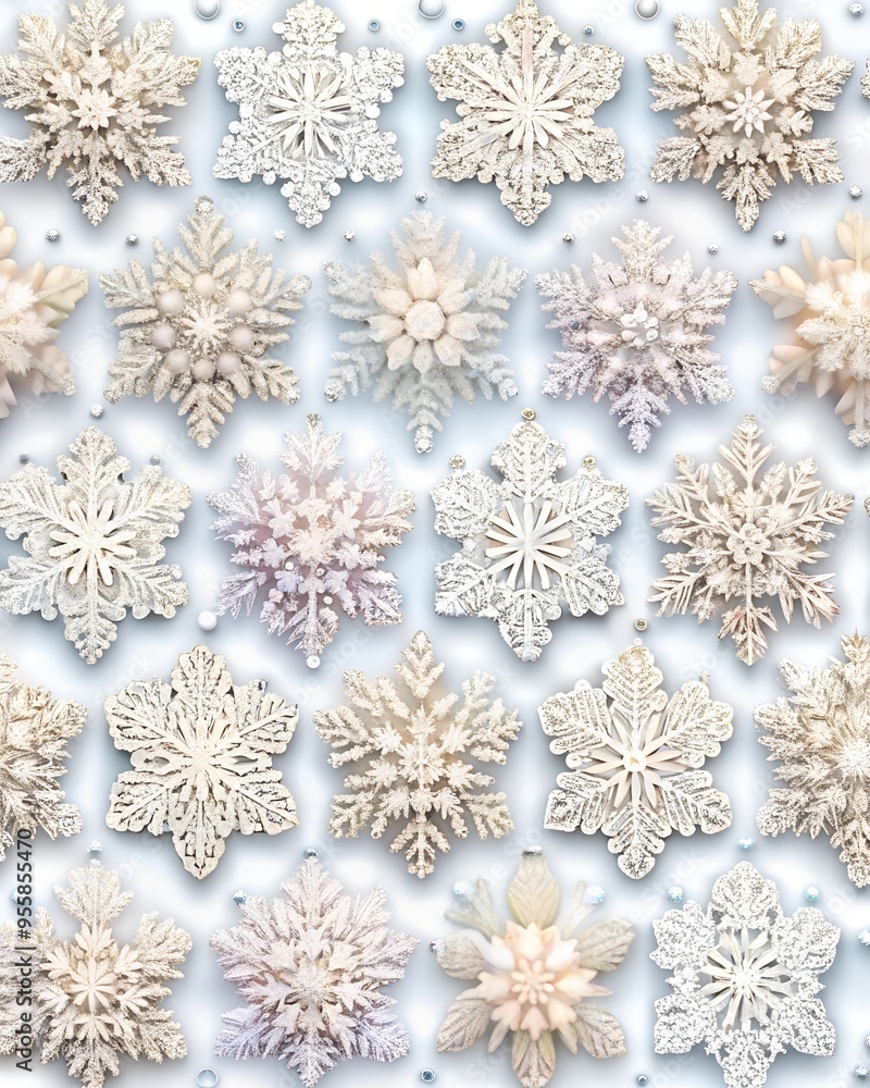 snowflakes on white background snowflakes on white background