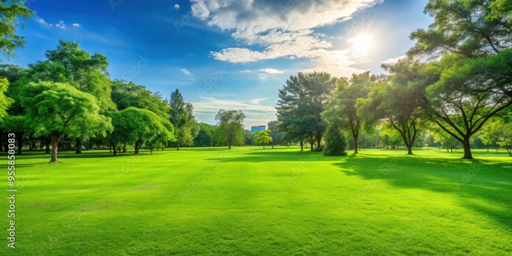 Vibrant green grass lawn in a park setting, lush, fresh, foliage, environment, nature, outdoors, scenery, bright, lawn care Vibrant green grass lawn in a park setting, lush, fresh, foliage, environment, nature, outdoors, scenery, bright, lawn care