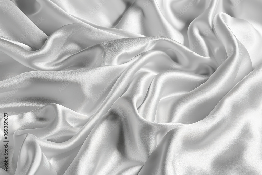 Obraz premium A white fabric with a smooth texture, generative ai image,