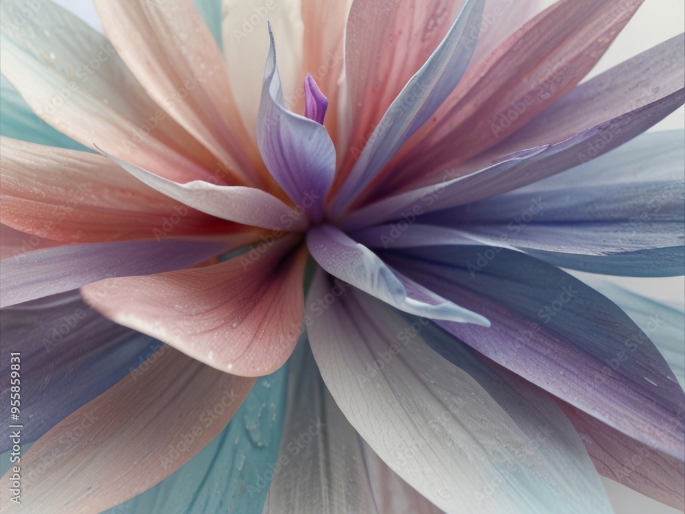 Delicate Blue and Peach Pastel Color Flower Delicate Blue and Peach Pastel Color Flower