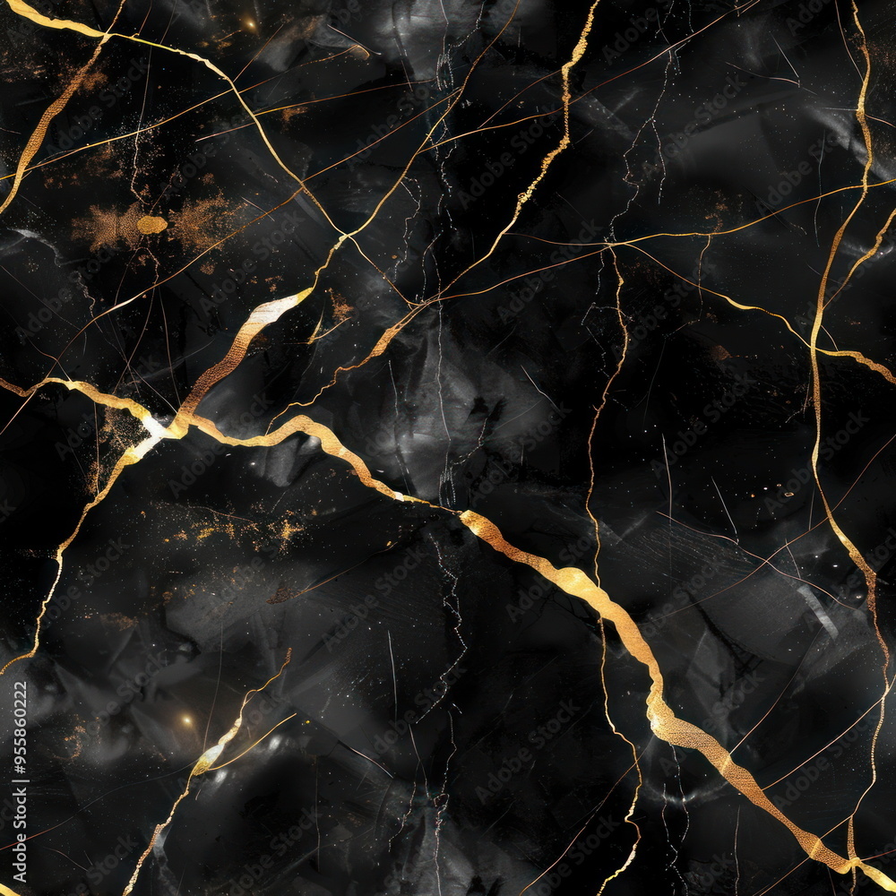 Black marble background with golden line, pattern for seamless Black marble background with golden line, pattern for seamless