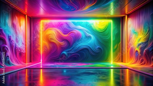 Vibrant artwork featuring fluorescent colors , vibrant, art, artwork, fluorescent, colors, neon, bright, vibrant, abstract photo