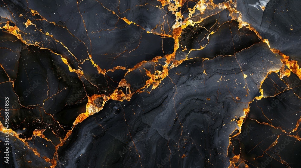 Black Marble with Golden Veins and Specks Black Marble with Golden Veins and Specks