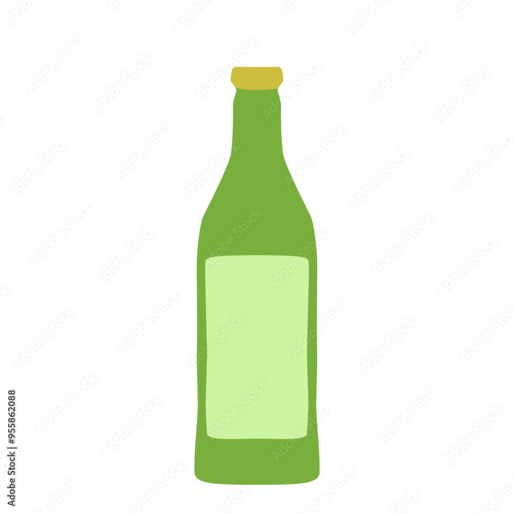green bottle icon for alcohol vector illustration green bottle icon for alcohol vector illustration