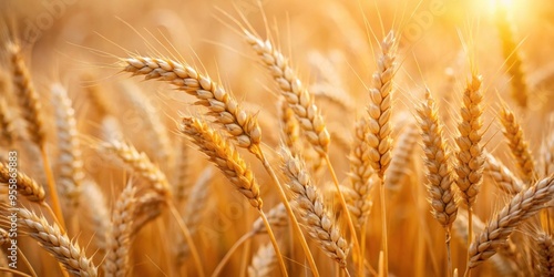 Wheat ears close-up shot with selective focus, wheat, agriculture, crop, farm, growth, nature, plant, harvest, field, close-up, food