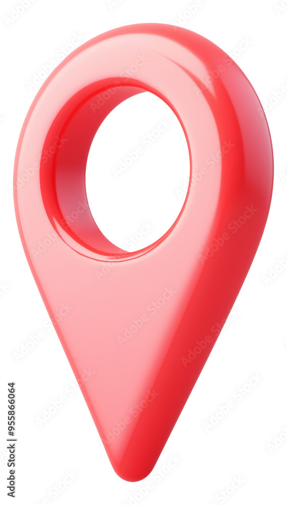 Red location pin symbol designed for digital maps isolated on transparent background. Red location pin symbol designed for digital maps isolated on transparent background.