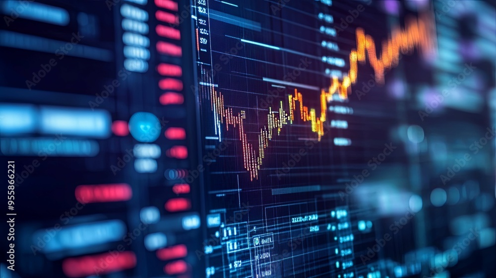 Financial Market Data Displaying on Computer Screen Financial Market Data Displaying on Computer Screen