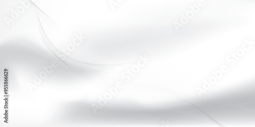 Abstract white and gray color, modern design stripes background with curve lines, wavy pattern. Vector illustration.