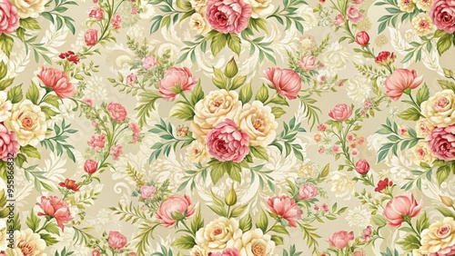 seamless pattern with floral elements on a light background, floral, seamless, pattern, background, texture, design