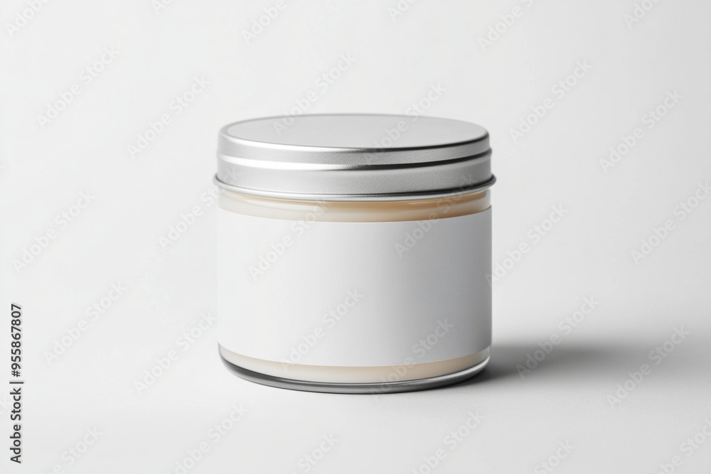 Minimalist candle tin design on white background, perfect for branding or product display. Minimalist candle tin design on white background, perfect for branding or product display.