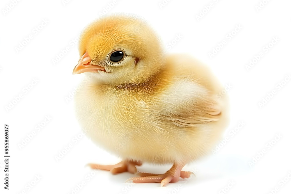 Fototapeta premium little chick on white background