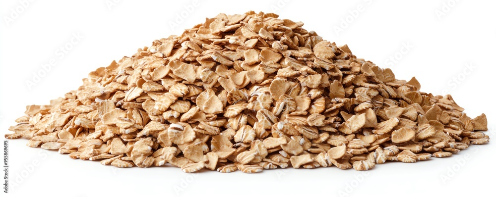 a pile of steelcut oats, rough and hearty, detailed texture, isolated on white background a pile of steelcut oats, rough and hearty, detailed texture, isolated on white background
