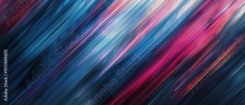 Abstract Diagonal Lines in Vibrant Hues, Blurred Effect Creates Dynamic Energy