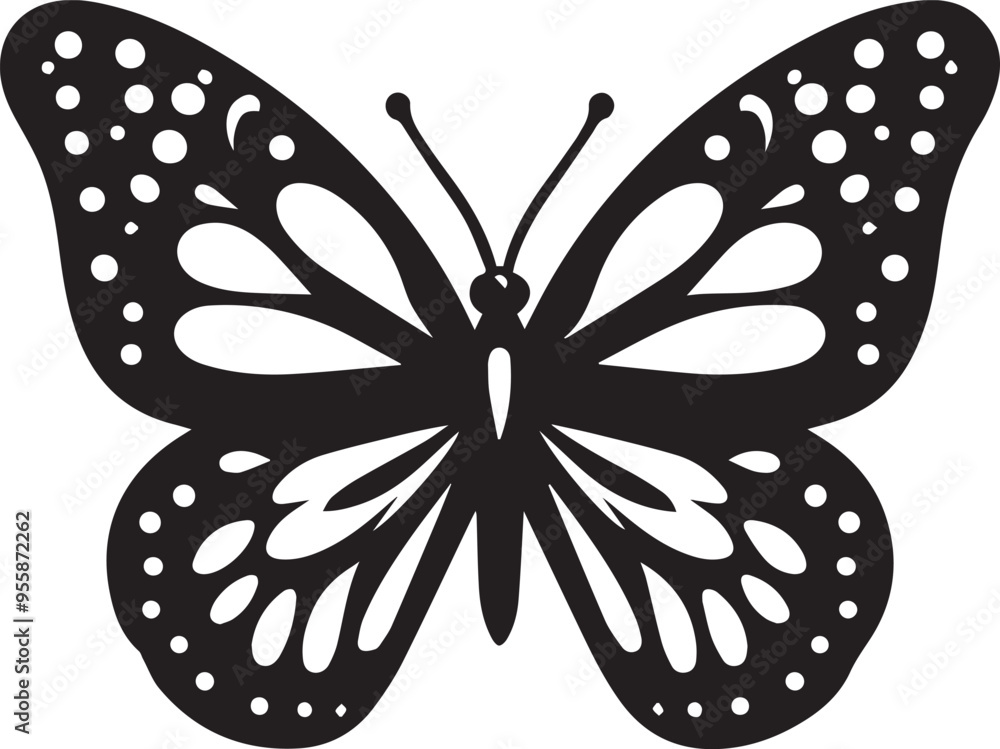 Fototapeta premium Big butterfly icon. Simple illustration of big butterfly vector