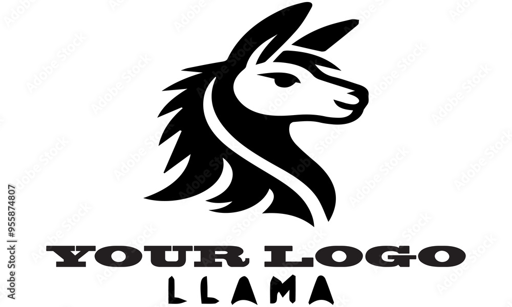 Minimalist Black Llama Logo Elegance in Minimalist Llama Vector Graphic Design Black Llama Silhouette Simple Llama Logo Design Minimalist Black Llama Logo Elegance in Minimalist Llama Vector Graphic Design Black Llama Silhouette Simple Llama Logo Design