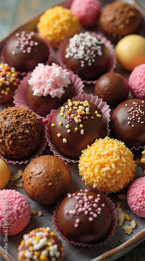 Brazilian Brigadeiros and Sweets Dessert Platter with Assorted Treats Brazilian Brigadeiros and Sweets Dessert Platter with Assorted Treats
