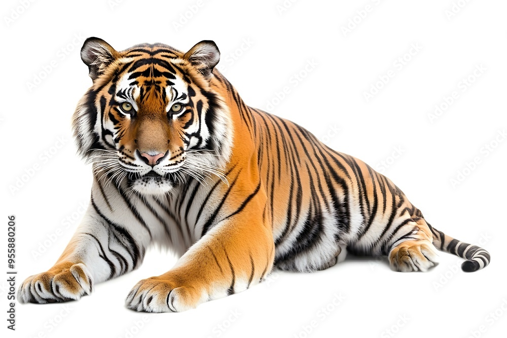 Obraz premium tiger on white background