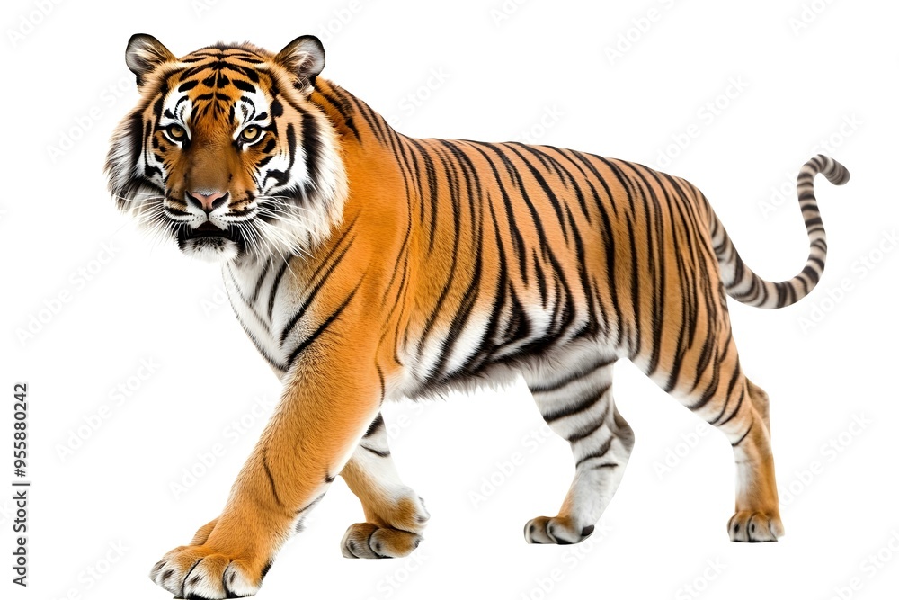 Obraz premium tiger on white background