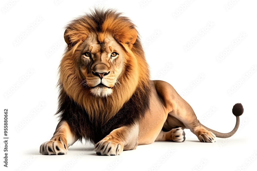 lion on white background lion on white background
