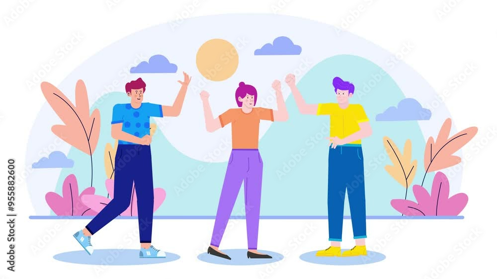 team building activity outdoor game illustration business animated video team building activity outdoor game illustration business animated video