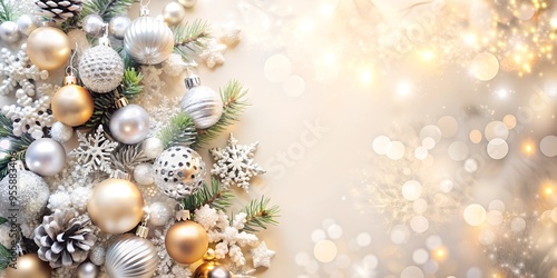 christmas background with baubles