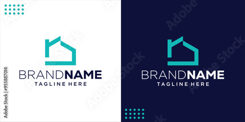 Creative Abstract R House Logo, Design Inspiration, Illustration, Vector