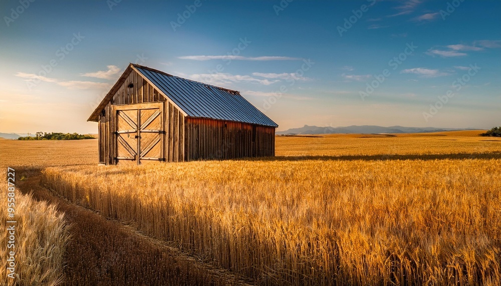 barn in the field barn in the field