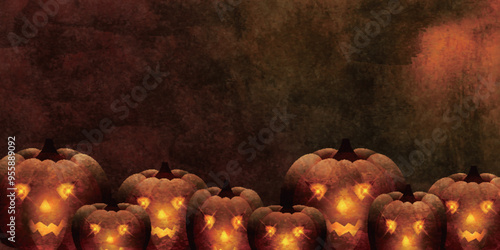 ハロウィン　かぼちゃ　和s所　背景