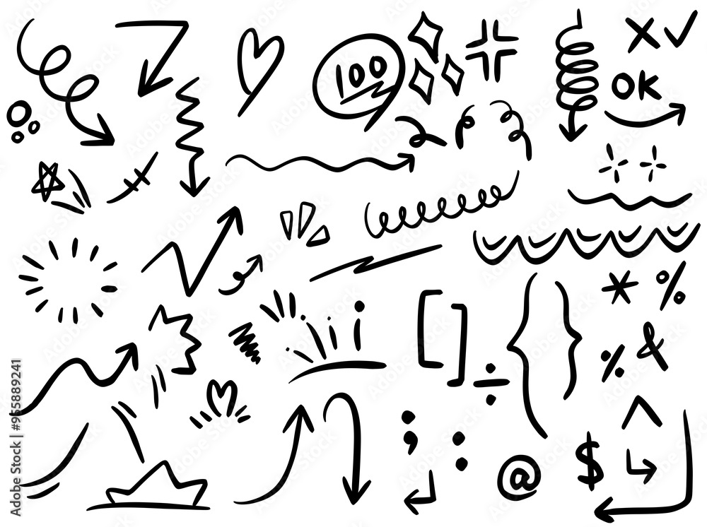 arrow and doodle drawing arrow and doodle drawing