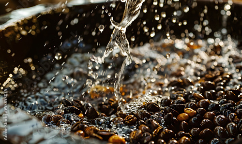 Pictures of coffee and coffee beans, coffee plants