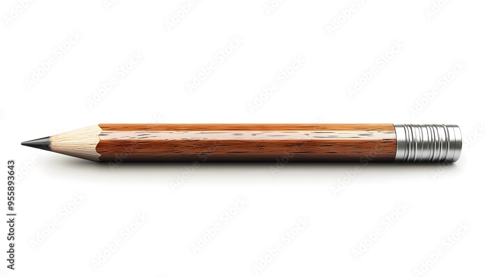 Wooden Pencil 3D Illustration Wooden Pencil 3D Illustration