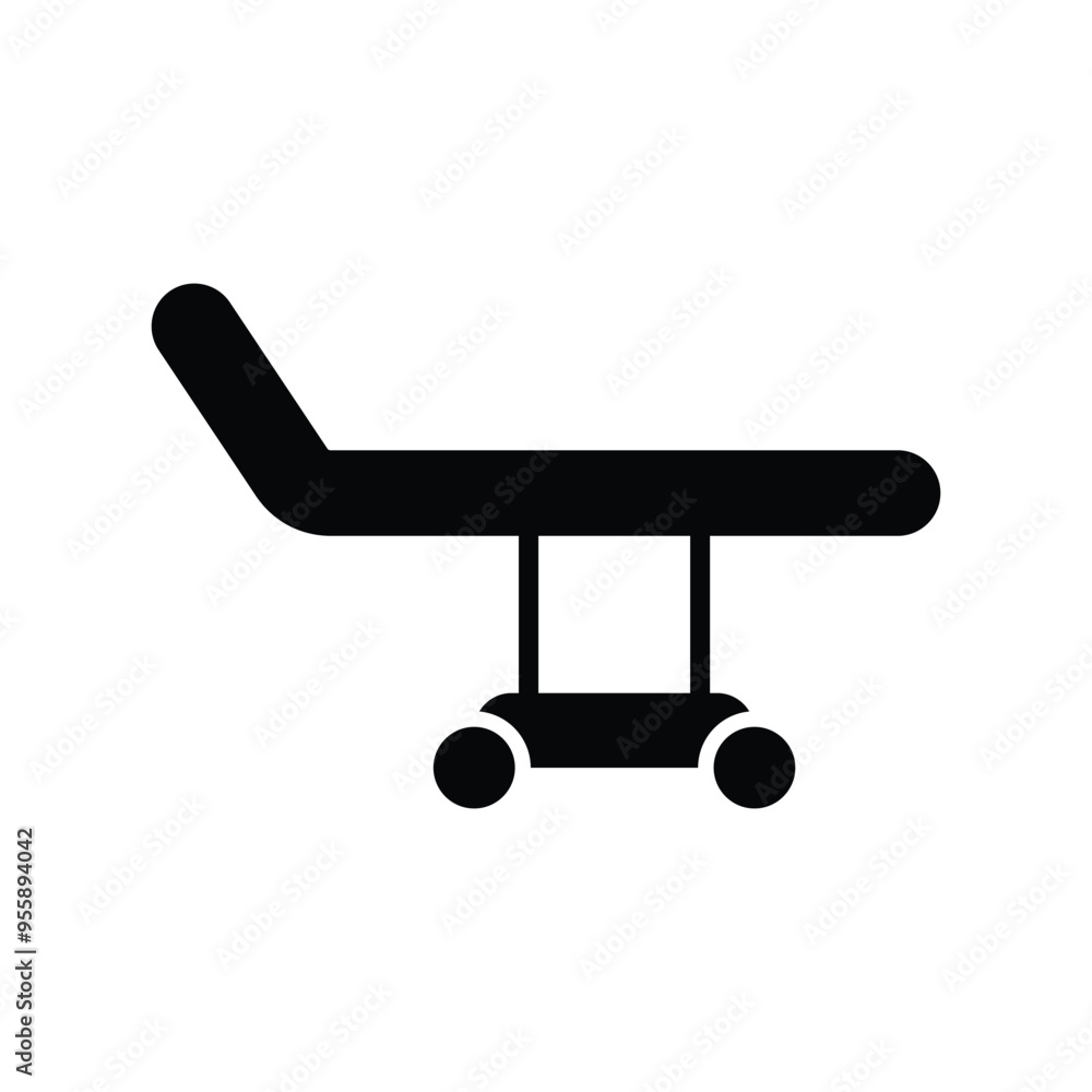 hospital bed icon solid vector design hospital bed icon solid vector design