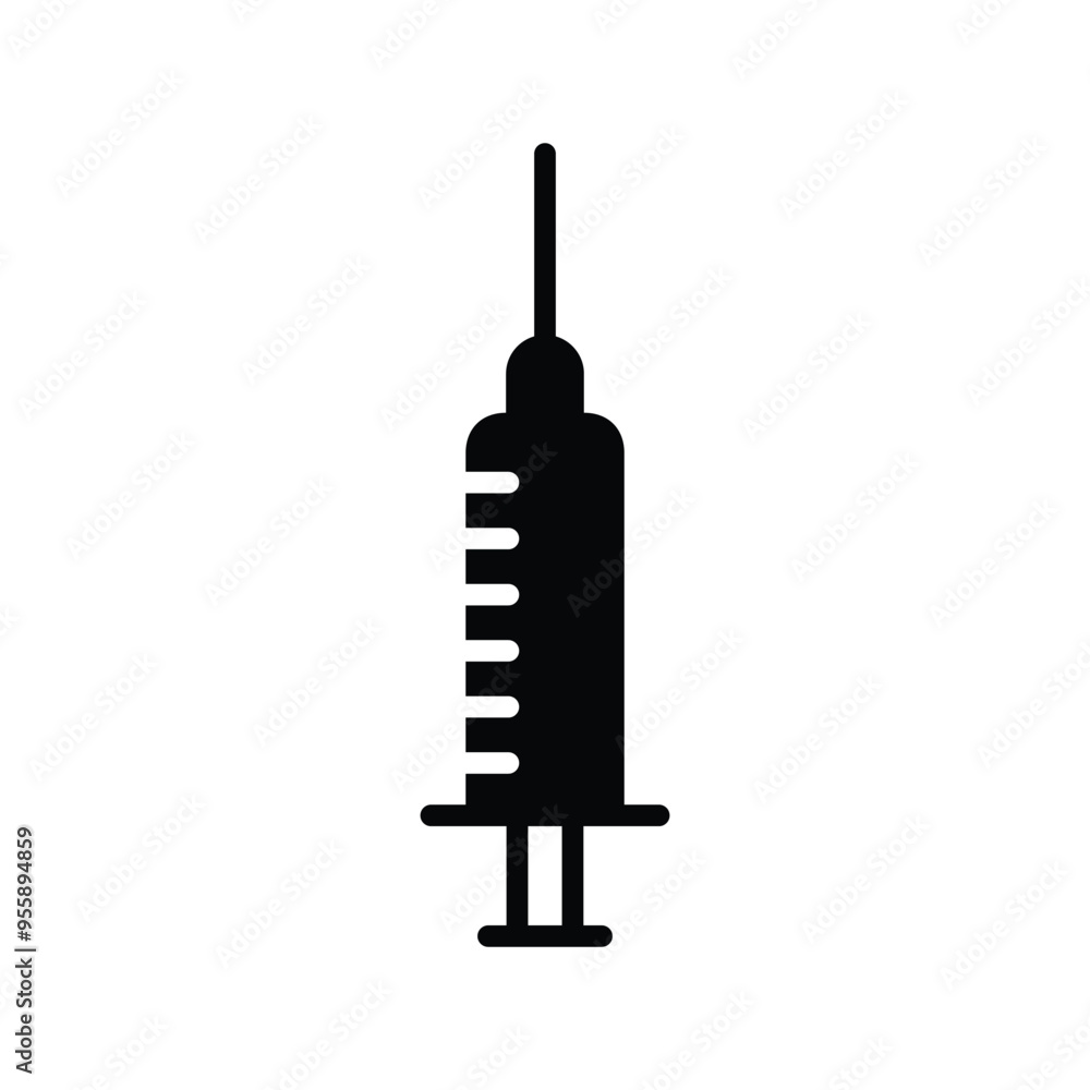 syringe icon solid vector design syringe icon solid vector design