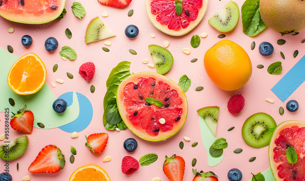 fruits and vegetable herbal concept for background or 2d illustrator cartoon. fruits and vegetable herbal concept for background or 2d illustrator cartoon.